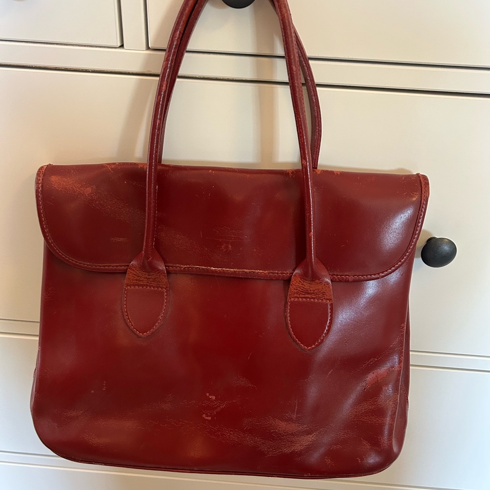 Longchamp. Roseau leather handbag